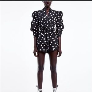 ZARA balloon sleeved romper